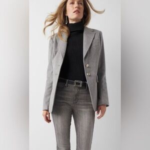 WHBM Grey Melton Blazer size 12 NWT